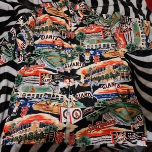 San Francisco Giants button up Hawaiian Shirt XXL
